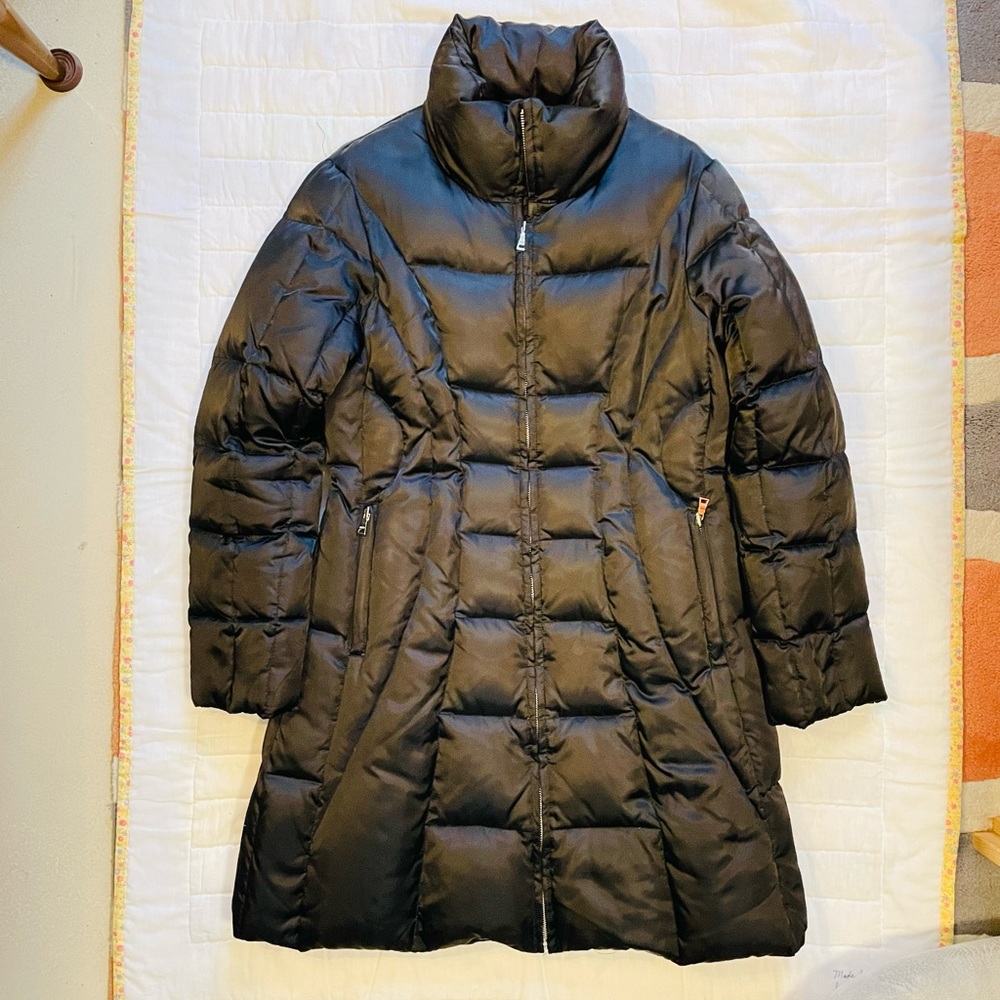 Marc New York Black Down Puffer Coat Long Sz PM